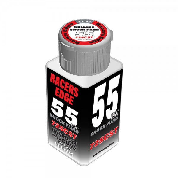 RCE3255, Racers Edge 55 Weight, 725cSt, 70ml 2.36oz Pure Silicone Shock Oil