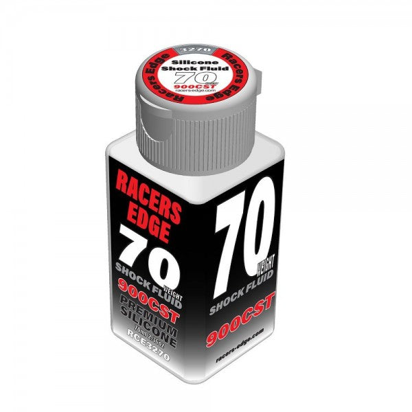 RCE3270, Racers Edge 70 Weight, 900cSt, 70ml 2.36oz Pure Silicone Shock Oil