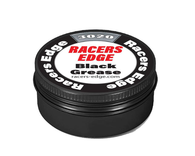 RCE3020, Racers Edge Black Grease 8ml in Black Aluminum Tin w/Screw On Lid