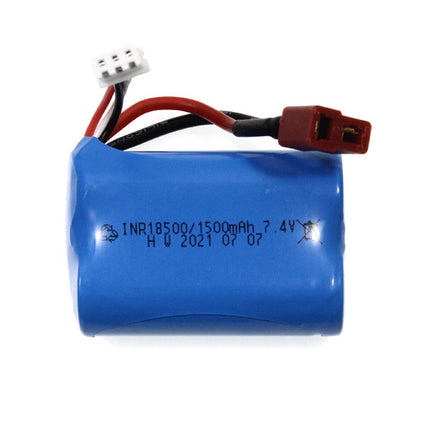 RCE6412, Racers Edge Li-Ion 7.4V 1300mAh Battery Pack (TYPE 18500) w/T-Plug for Blackzon Slyder