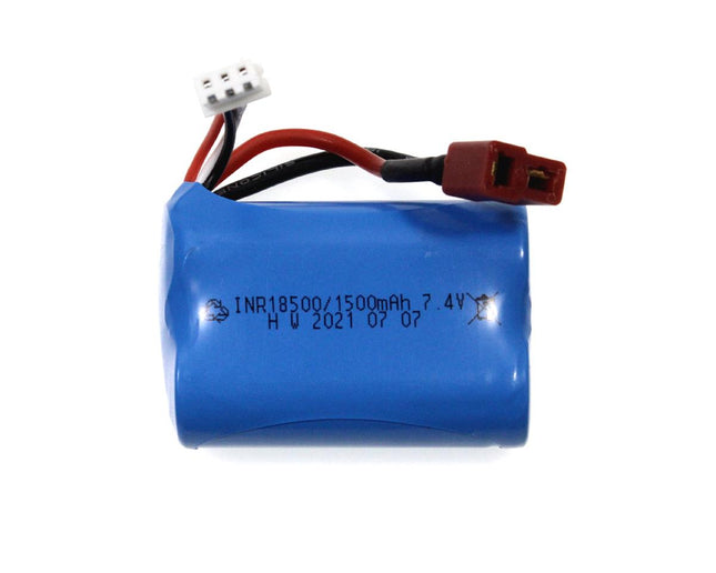 RCE6412, Racers Edge Li-Ion 7.4V 1300mAh Battery Pack (TYPE 18500) w/T-Plug for Blackzon Slyder