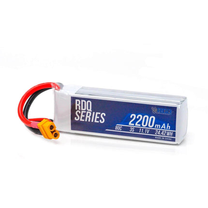 RDQ Series 11.1V 3S 2200mAh 80C FPV Wing or Drone LiPo Battery - XT60