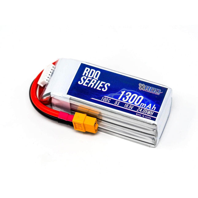 3 PACK of RDQ Series 18.5V 5S 1300mAh 100C LiPo Battery - XT60