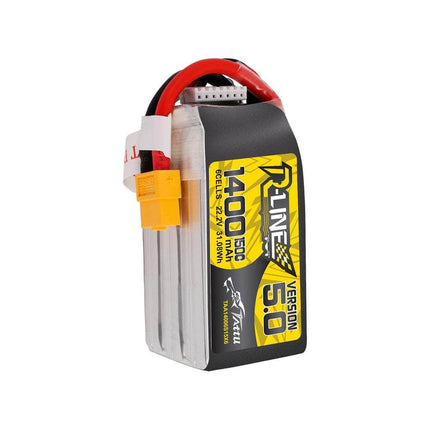 Tattu R-Line Version 5.0 22.2V 6S 1400mAh 150C LiPo Battery - XT60