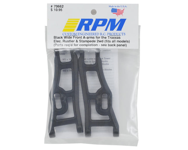 RPM70662, RPM Wide Front A-Arms (2) (Black)