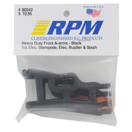 RPM80242, RPM Front A-Arms (Black) (Rustler, Stampede & Slash) (2)