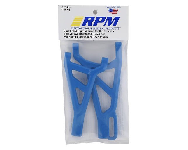 RPM81465, RPM E-Revo 2.0 Front Right Suspension Arm Set (Blue)