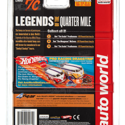 SC376/48, Auto World Legends of the Quarter Mile Funny Car 1/64 Scale Slot Car Release 1