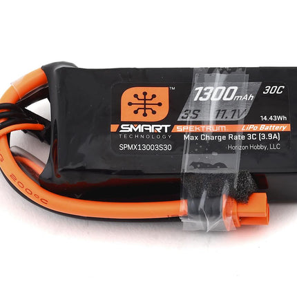 SPMX13003S30M, Spektrum RC 3S Smart LiPo Battery Pack w/IC3 Connector (11.1V/1300mAh)