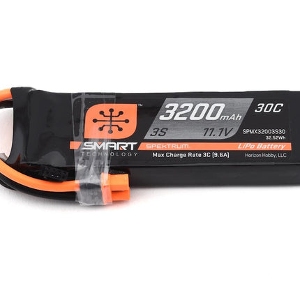 SPMX32003S30, Spektrum RC 3S Smart LiPo Battery Pack w/IC3 Connector (11.1V/3200mAh)