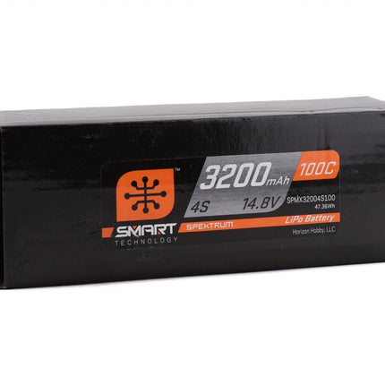 SPMX32004S100, Spektrum RC 4S Smart LiPo 100C Battery Pack (14.8V/3200mAh) w/IC3 Connector