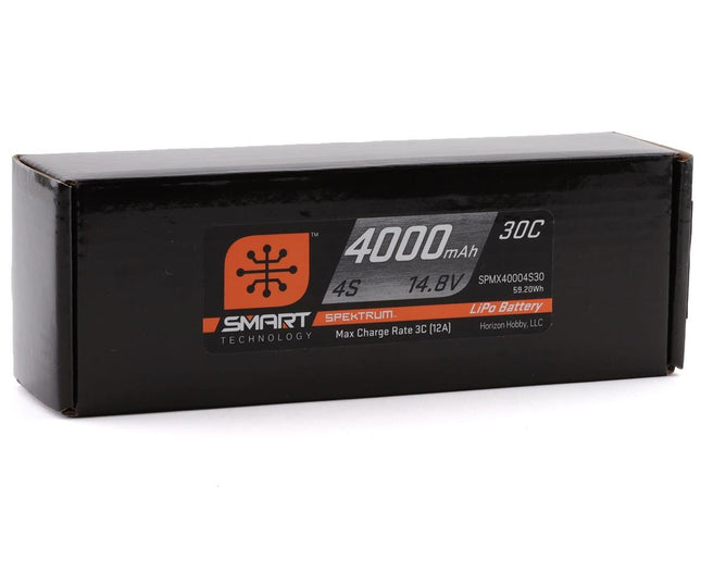 SPMX40004S30, Spektrum RC 4S Smart LiPo Battery Pack w/IC3 Connector (14.8V/4000mAh)