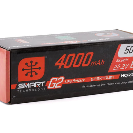 SPMX46S50, Spektrum RC 6S Smart G2 LiPo 50C Battery Pack (22.2V/4000mAh) w/IC5 Connector