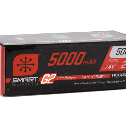 SPMX52S50H5, Spektrum RC 2S Smart LiPo 50C Hard Case Battery Pack (7.4V/5000mAh) w/IC5 Connector