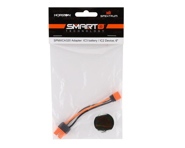 SPMXCA320, Spektrum RC 6" IC3 Battery to IC2 Device SMART Battery Adapter Cable