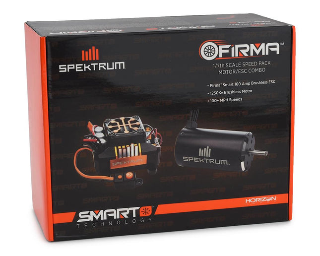 SPMXSEMC06, Spektrum RC Firma 160 Amp Sensorless Brushless Smart ESC & Motor Combo (1250Kv)