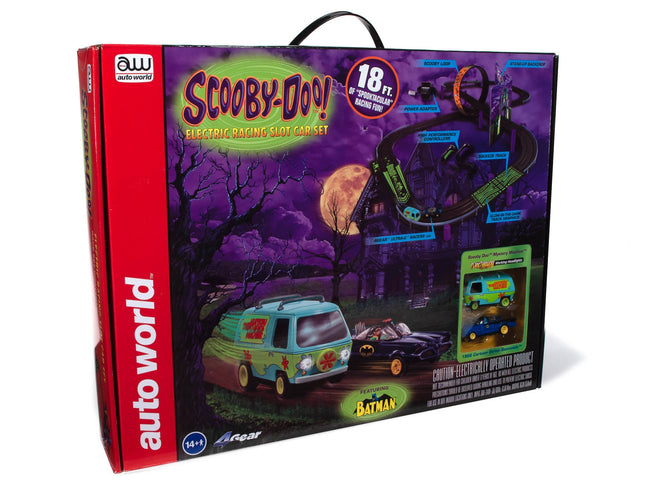 AWD-33803, Scooby Doo Meets Batman & Robin Slot Car 18' Set (SRS338)