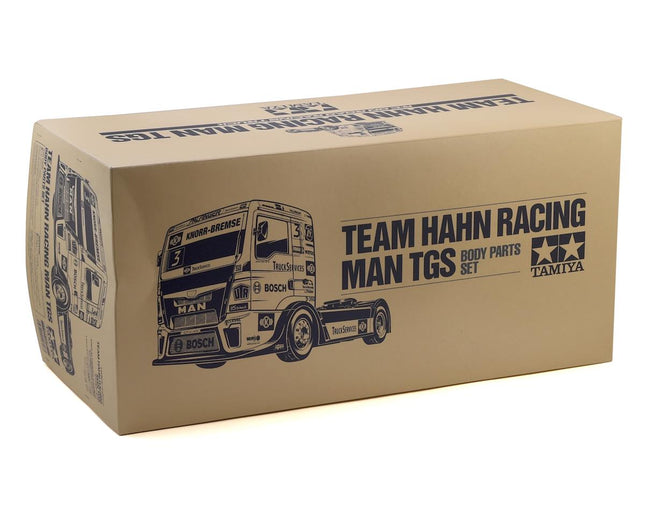 TAM51606, Tamiya Team Hahn Racing MAN TGS Semi Truck Body Set (Clear)