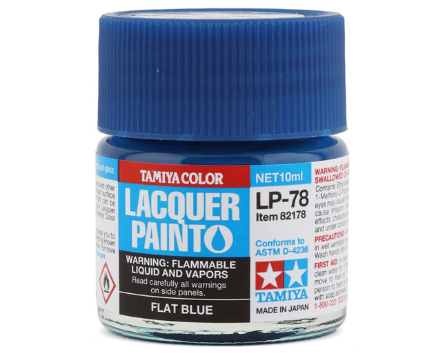 TAM82178, Tamiya LP-78 Flat Blue Lacquer Paint (10ml)