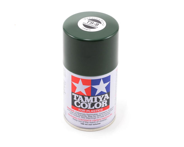 TAM85009, Tamiya TS-9 British Green Lacquer Spray Paint (100ml)