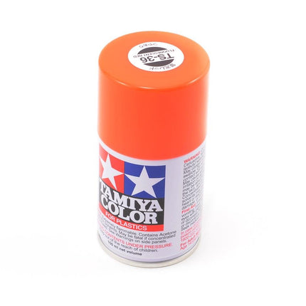 TAM85036, Tamiya TS-36 Fluorescent Red Lacquer Spray Paint (100ml)