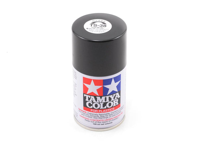 TAM85038, Tamiya TS-38 Gun Metal Lacquer Spray Paint (100ml)