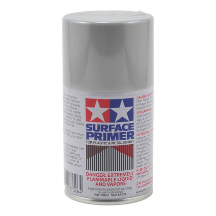 TAM87026, Tamiya Grey Surface Primer Spray Paint (100ml)