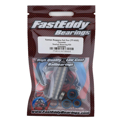 TFE5901, FastEddy Tamiya Buggyra Fat Fox Ceramic Rubber Sealed Bearing Kit (TT-01E)
