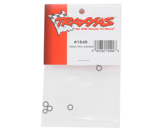 TRA1549, Traxxas 4x6x.5mm Teflon Washer Set (8)