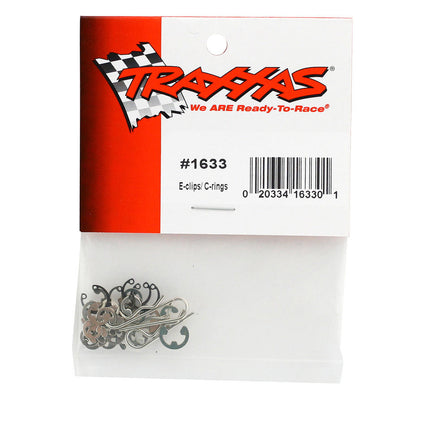 TRA1633, Traxxas E-clips/C-rings/Body Clips