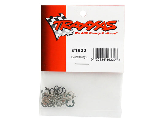 TRA1633, Traxxas E-clips/C-rings/Body Clips