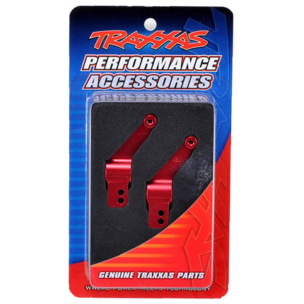TRA1952A, Traxxas Aluminum Rear Stub Axle Carriers (Red) (2)