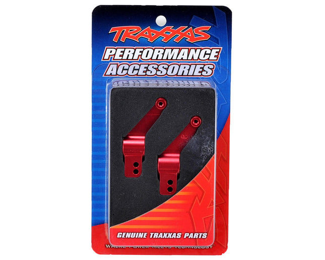 TRA1952A, Traxxas Aluminum Rear Stub Axle Carriers (Red) (2)