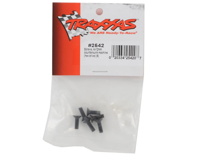 TRA2542, Traxxas 4X12mm Flat Head Screws (6)