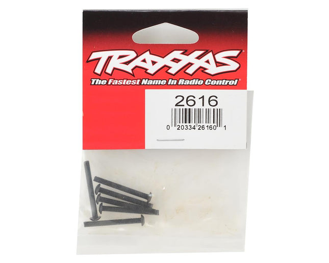 TRA2616, Traxxas 3x27mm Button Head Machine Hex Screws (6)