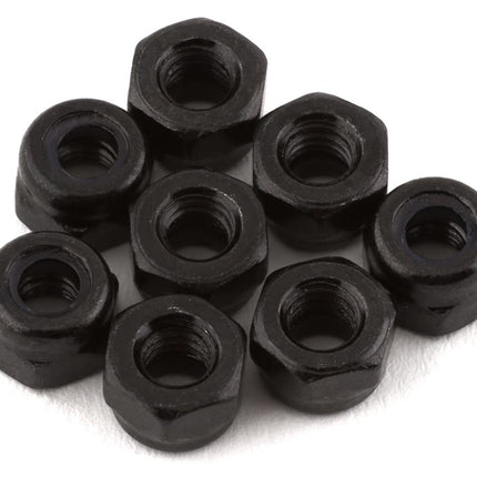 TRA2745X, Traxxas 3mm Nylon Locking Nuts (Black) (8)