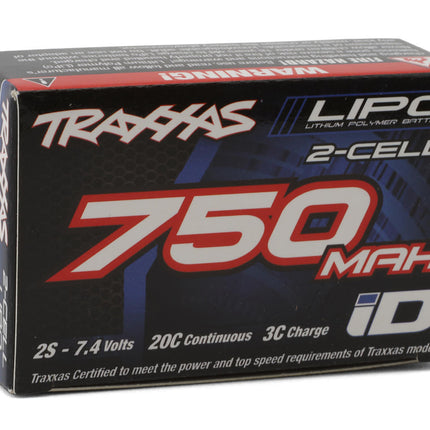 TRA2821, Traxxas 2S "Power Cell" 20C Lipo Battery w/iD Connector (7.4V/750mAh)
