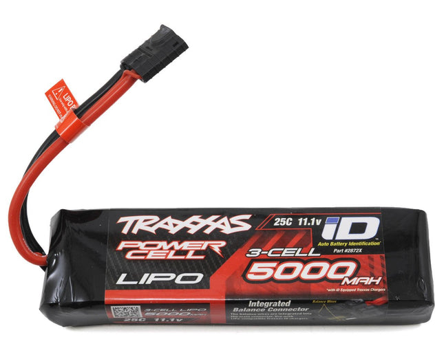 TRA2872X, Traxxas 3S "Power Cell" 25C LiPo Battery w/iD Traxxas Connector (11.1V/5000mAh)