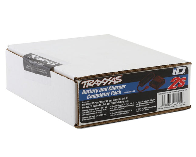 TRA2985-2S, Traxxas 2S Battery/Charger Completer Pack w/One Power Cell 3000mAh 7.4V LiPo Battery