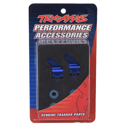 TRA3636A, Traxxas Aluminum Steering Blocks w/Ball Bearings (Blue) (2)