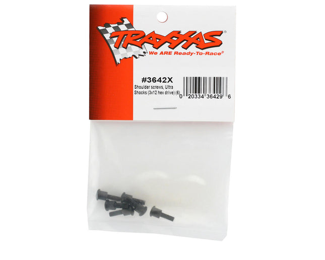 TRA3642X, Traxxas 3x12mm Shoulder Screws (Ultra Shocks) (6)