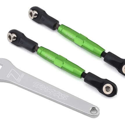 TRA3644G, Traxxas Aluminum 39mm Camber Link Turnbuckle (Green) (2)