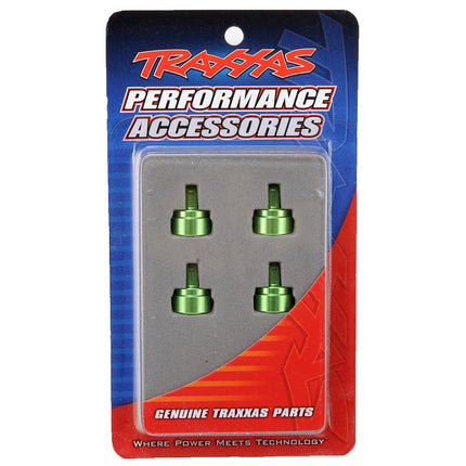 TRA3767G, Traxxas Aluminum Ultra Shock Cap (Green) (4)