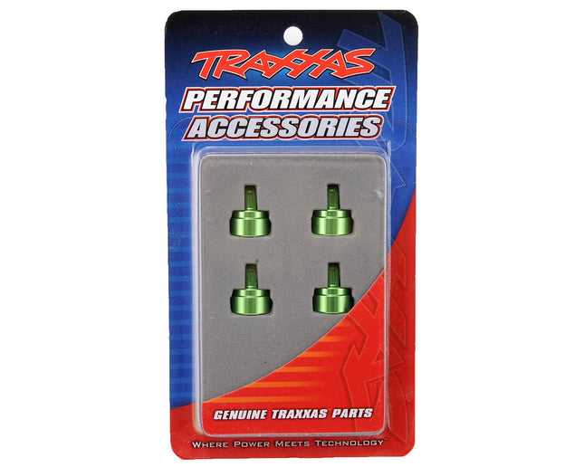 TRA3767G, Traxxas Aluminum Ultra Shock Cap (Green) (4)