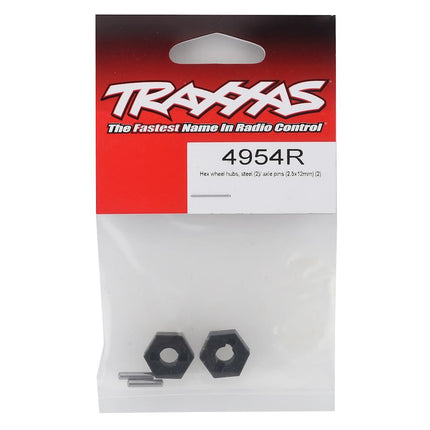 TRA4954R, Traxxas Steel 14mm Hex Wheel Hubs w/2.5x12mm Axle Pins (2)