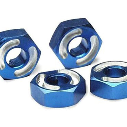 TRA4954X, Traxxas Aluminum Hex Wheel Hubs w/2.5x12mm Axle Pins (Blue) (2)