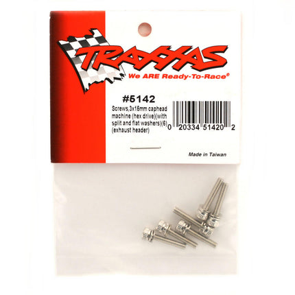 TRA5142, Traxxas 3X15mm Cap Head Screws (6)