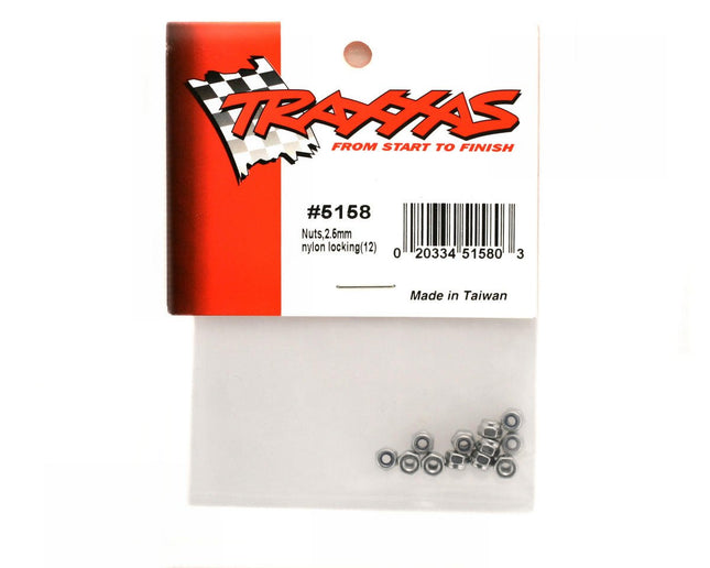 TRA5158, Traxxas 2.5mm Nylon Locknut (12)