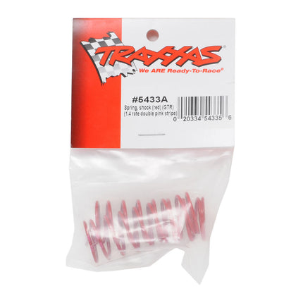 TRA5433A, Traxxas GTR Shock Spring Set (2) (1.4 Rate - Pink)