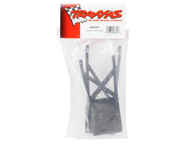 TRA5837, Traxxas Front & Rear Skid Plate Set (Black)